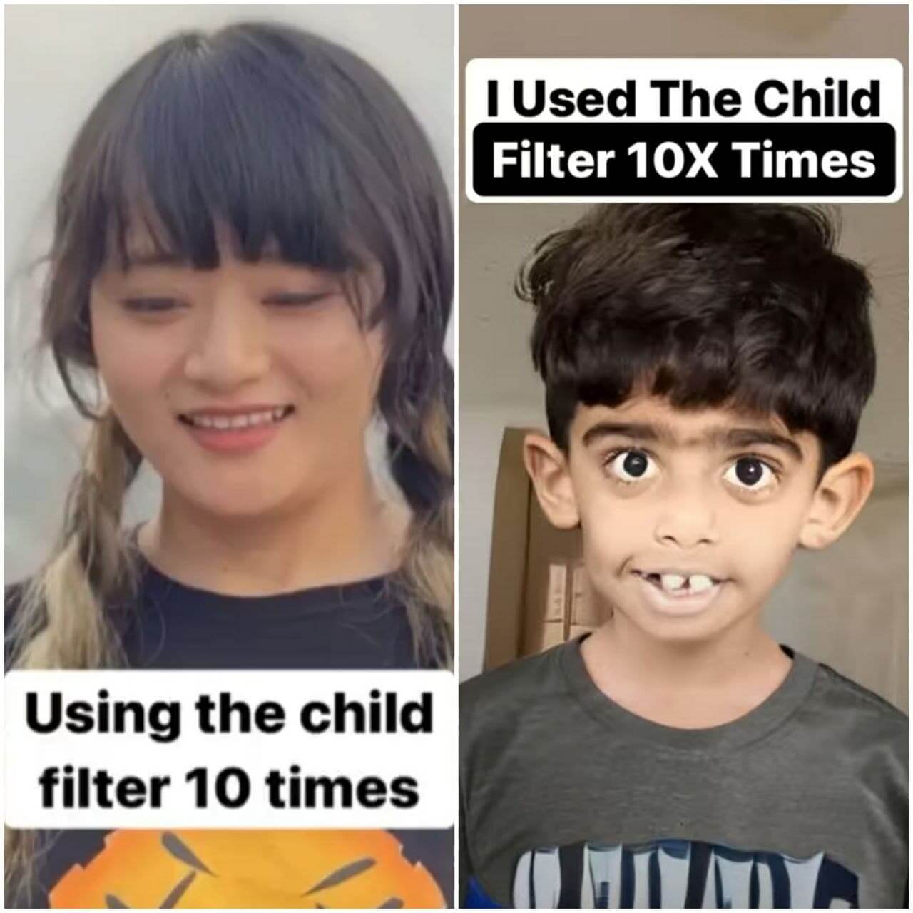 Child Filter 10 times for Instagram