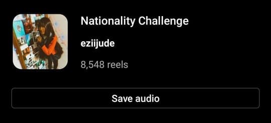 Nationality Challenge Filter for Instagram reels