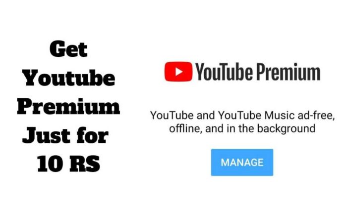 Youtube Premium just for 10 rupees
