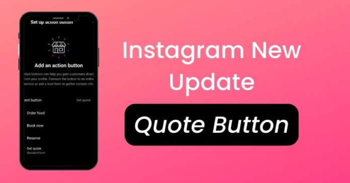 Get Quote Button on Instagram